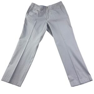 J.Crew Classic Chino Pants Men 35x30 Gray Regular Fit Cotton Flat Front Academia